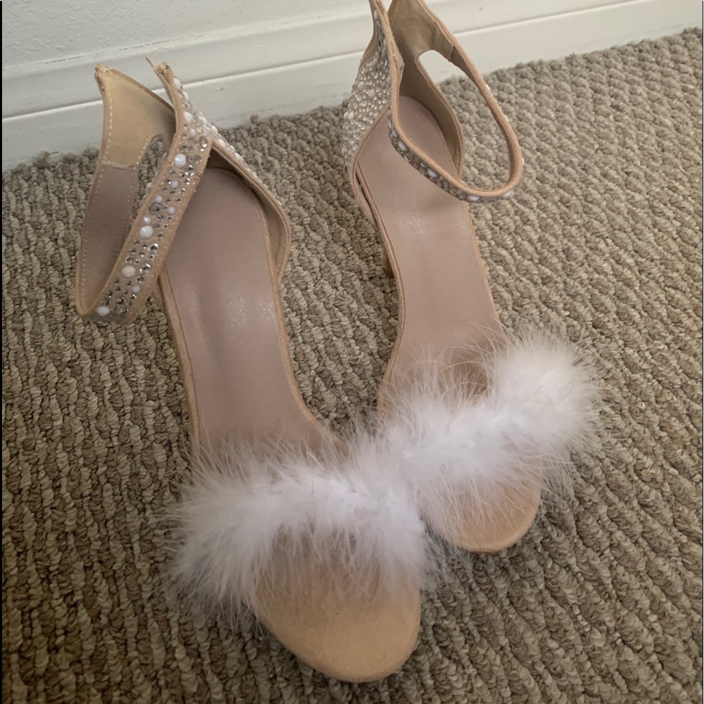 Rhinestones and fuzzy heels
